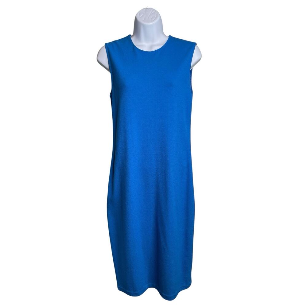 Vince Women's Royal Blue Sleeveless‎ Midi Sheath Dress Size S Classic Career